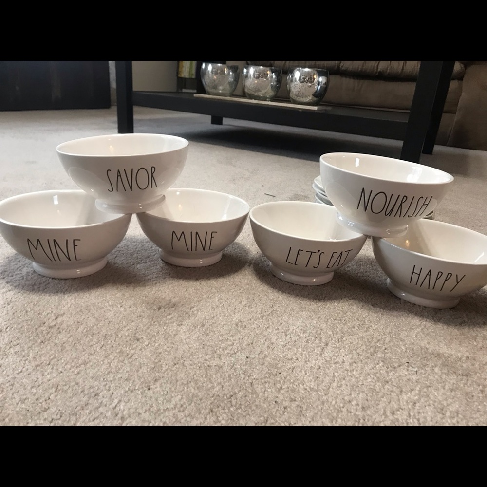 Set of 6 Rae Dunn Cereal Bowls